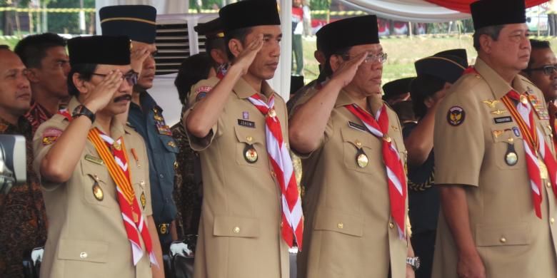 Sby Dan Jokowi Hadiri Perayaan Hari Pramuka Di Cibubur