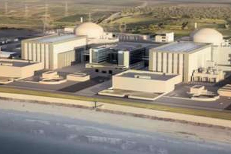  Rencana proyek pembangkit energi bertenaga nuklir Hinkley di Somerset, Inggris. 