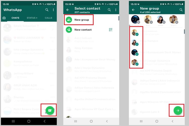 Cara membuat grup di aplikasi WhatsApp