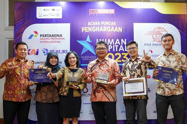 Pos Indonesia meraih lima penghargaan bergengsi di ajang Human Capital on Resilience Excellence Award (HCREA) 2023.