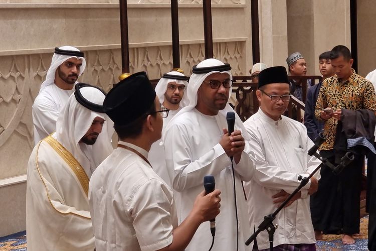 Duta Besar UEA untuk Indonesia dan ASEAN Abdulla Salem Al-Daheri saat pembukaan Masjid Raya Sheikh Zayed di Kota Solo, Rabu (1/3/2023).