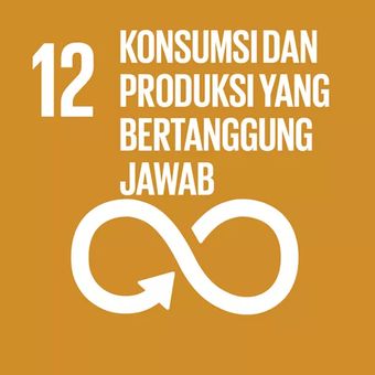 Logo tujuan 12 SDGs yaitu konsumsi dan produksi yang bertanggung jawab.