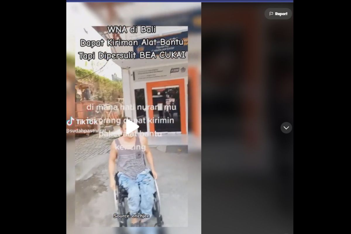 DJBC Ngurah Rai, Bali sempat menahan alkes kencing untuk WNA difabel karena barang yang masuk ke Indonesia dikategorikan sebagai dilarang atau dibatasi impor.