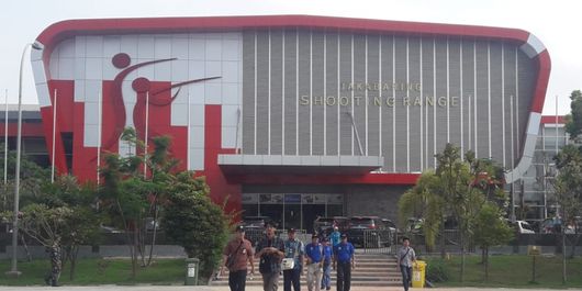 Fasilitas olahraga di Jakabaring Sport City Center menjelang perhelatan Asian Games XVIII, Jumat (13/7/2018).