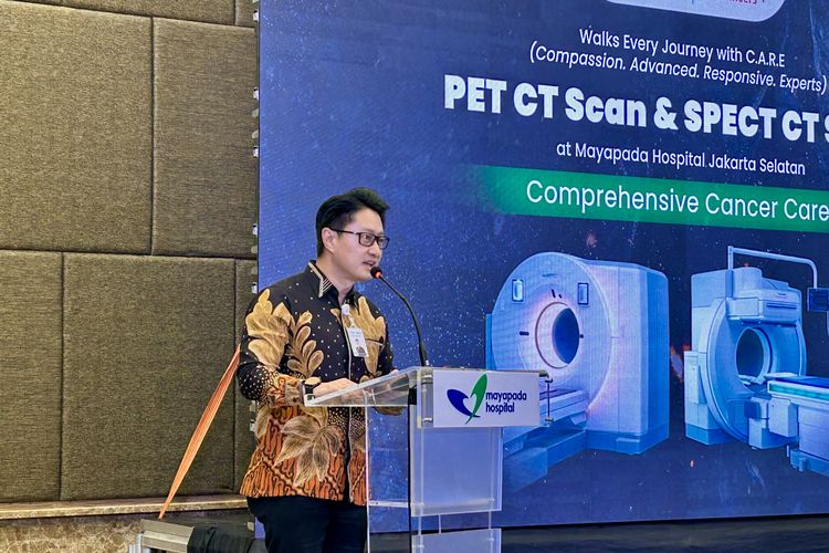 Hospital Director Mayapada Hospital Jakarta Selatan, dr. Fiktorius Kuludong, MM dalam Launching Ceremony PET-CT dan SPECT-CT di Mayapada Hospital Jakarta Selatan, Jumat (24/4/2026).
