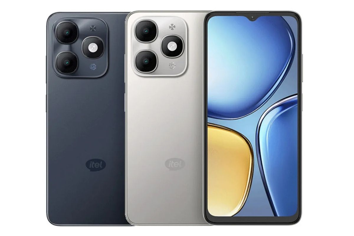 Itel A90 yang memiliki desain tampilan mirip iPhone 13 Pro Max.