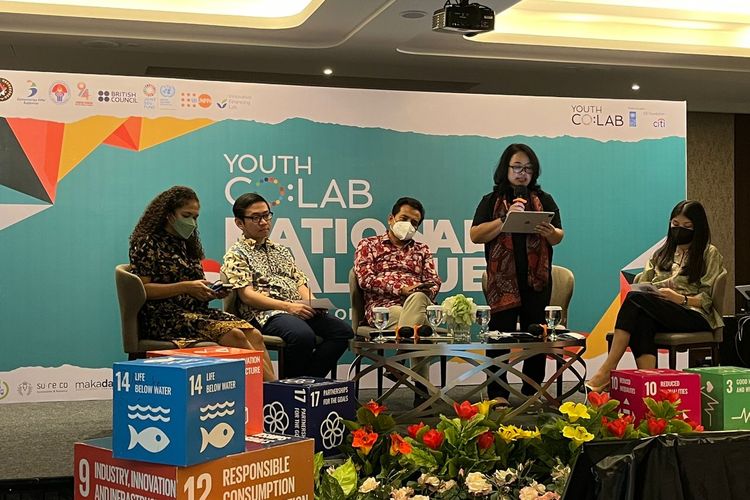 Pemaparan penelitian British Council mengenai anak muda Indonesia yang berjudul Youth Co:Lab Indonesia National Dialogue 2022 di Jakarta, Rabu (26/10/2022).
