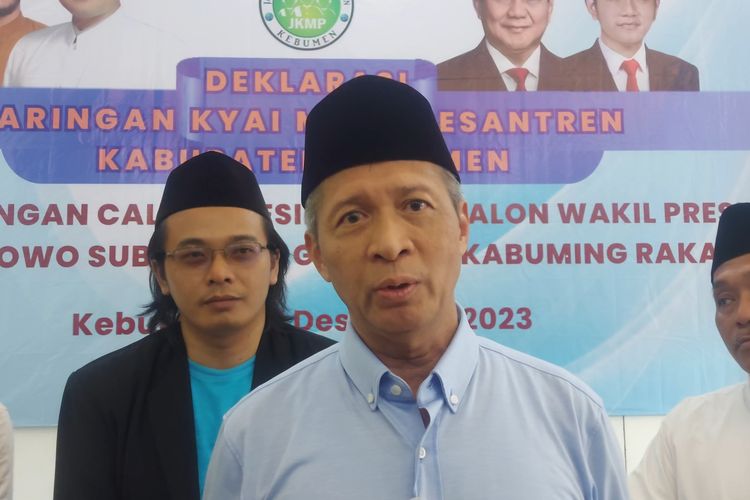 Condro Kirono saat Deklarasi Jaringan Kyai Muda Pesantren Kebumen dukung Prabowo-Gibran pada Rabu (27/12/2023). 