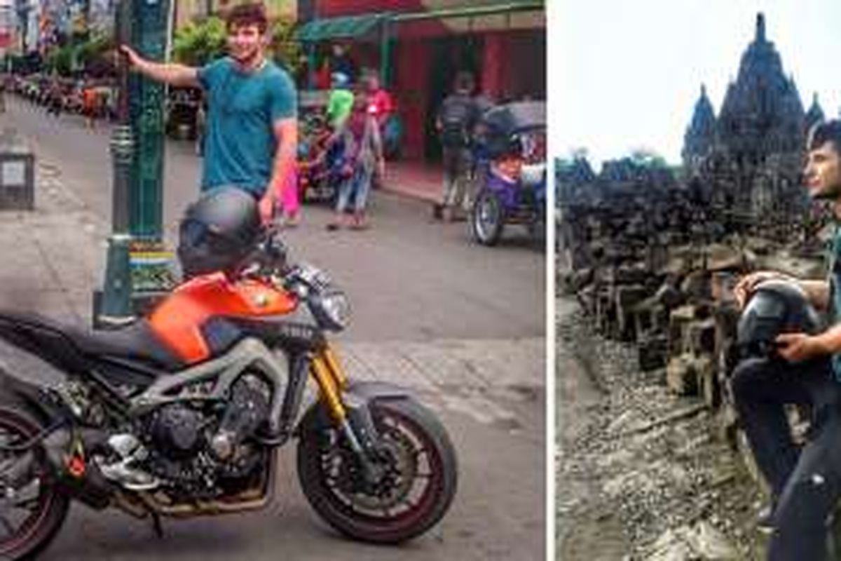 Freestyler Australia, Dave McKenna, bersama Yamaha MT-09 menjelajah Indonesia.