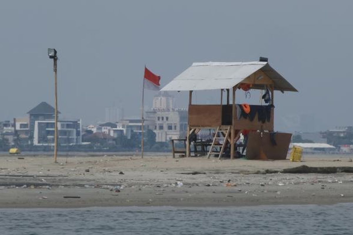 Kondisi reklamasi Pulau G di pesisir utara Jakarta, Rabu (13/7/2016). 