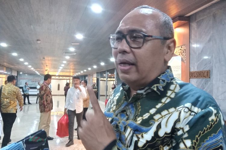 Sekretaris Jenderal (Sekjen) Kementerian ATR/BPN Suyus Windayana saat ditemui di Kantor DPR RI, Jakarta, Senin (18/9/2023).