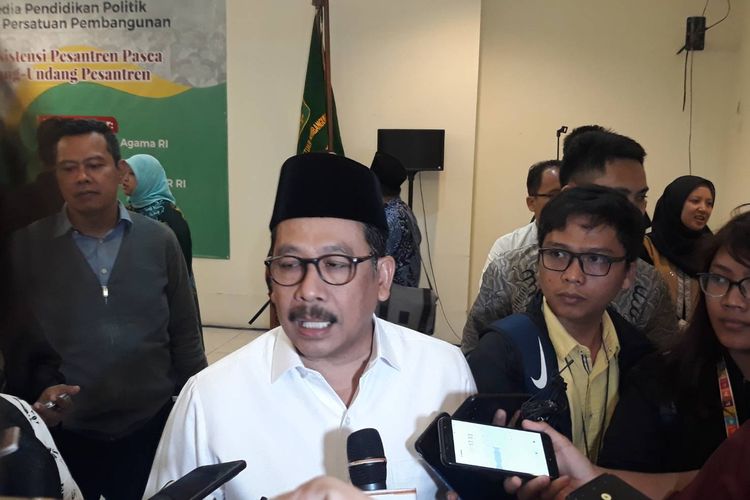 Wakil Menteri Agama Zainut Tauhid Saadi saat ditemui di kantor DPP Partai Persatuan Pembangunan (PPP), Jakarta Pusat, Jumat (6/12/2019).