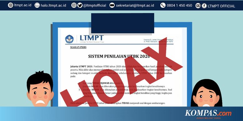 Hati-hati! Muncul Info "Sistem Penilaian UTBK 2020" dari LTMPT, Itu Hoaks