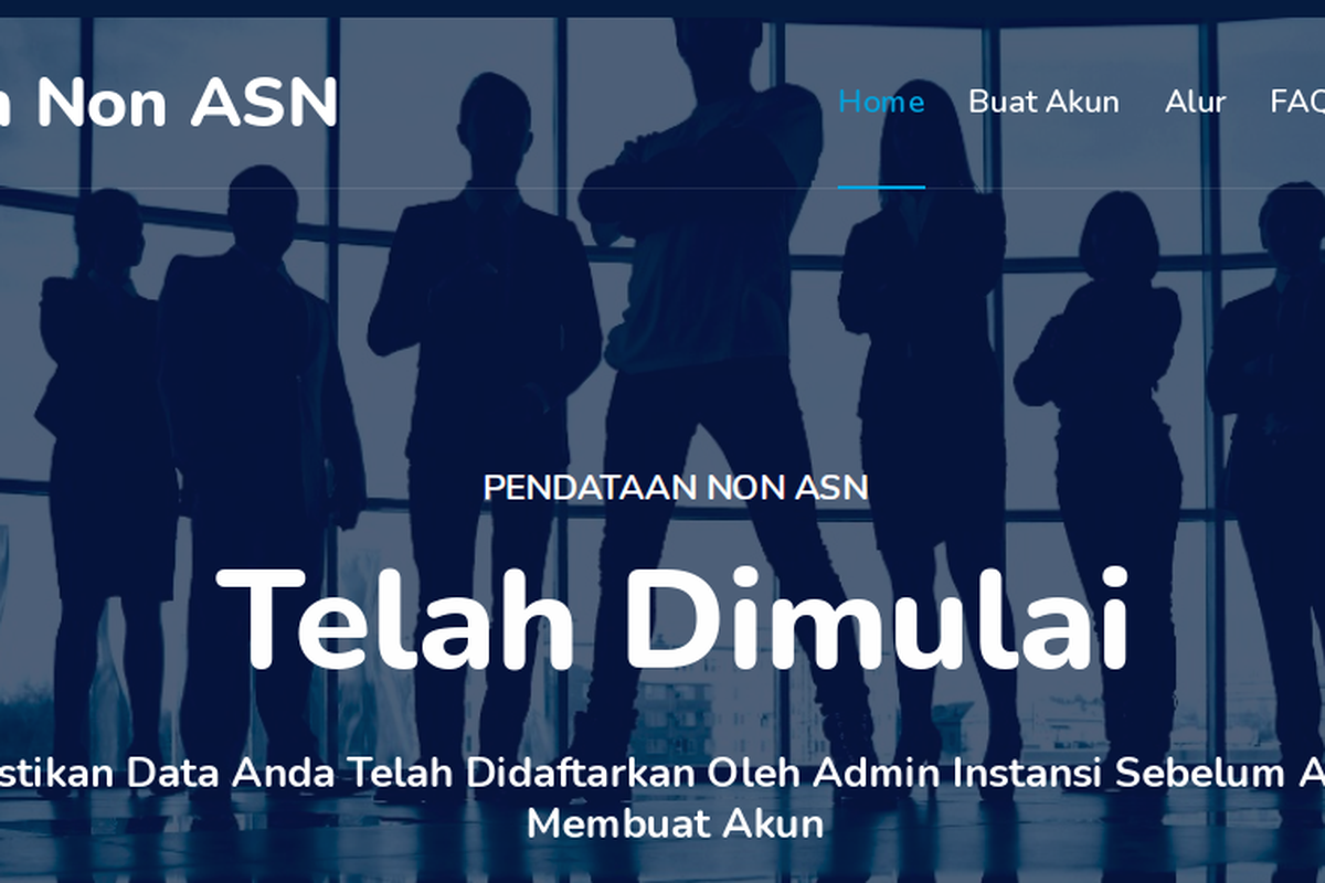 Tangkapan layar portal pendataan tenaga non-ASN BKN