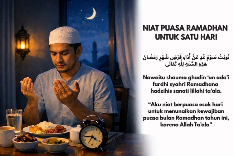 Bacaan niat puasa Ramadhan sehari.