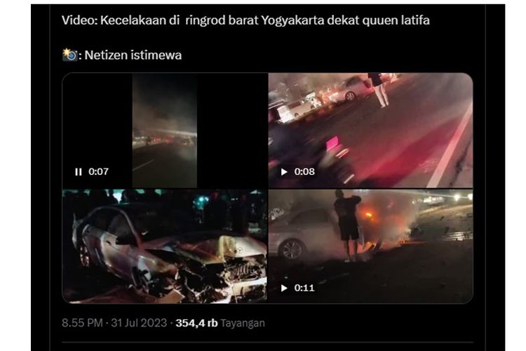 Video viral mobil Mercy tabrak Pak Ogah di Sleman hingga tewas