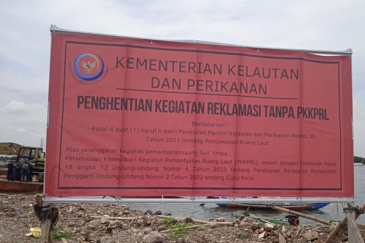 Pagar Laut di Bekasi Disegel KKP