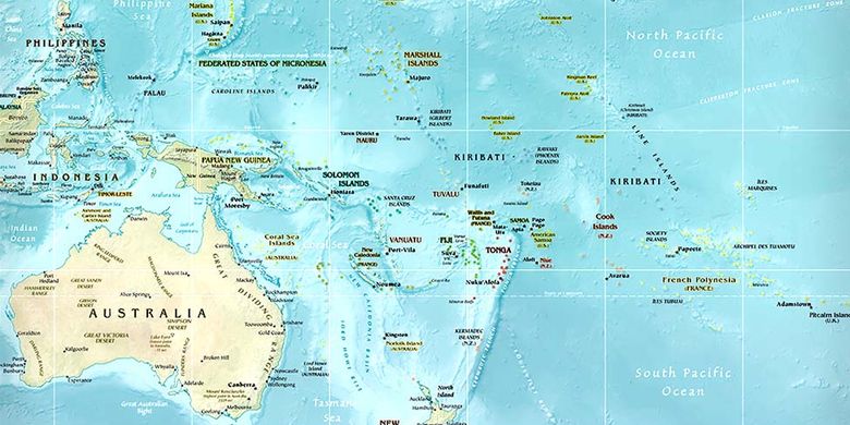 Daftar Negara Di Australia Dan Oseania Serta Ibu Kotanya