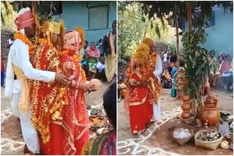 Potongan video di Twitter memerlihatkan seorang pria bernama Chandu Maurya menikahi dua perempuan di India. Maurya mengaku menikahi keduanya sekaligus karena mengeklaim dua perempuan itu mencintai dirinya.