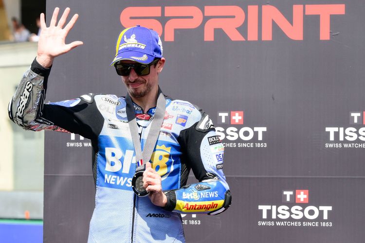 Alex Marquez saat berlaga pada MotoGP Perancis 2025