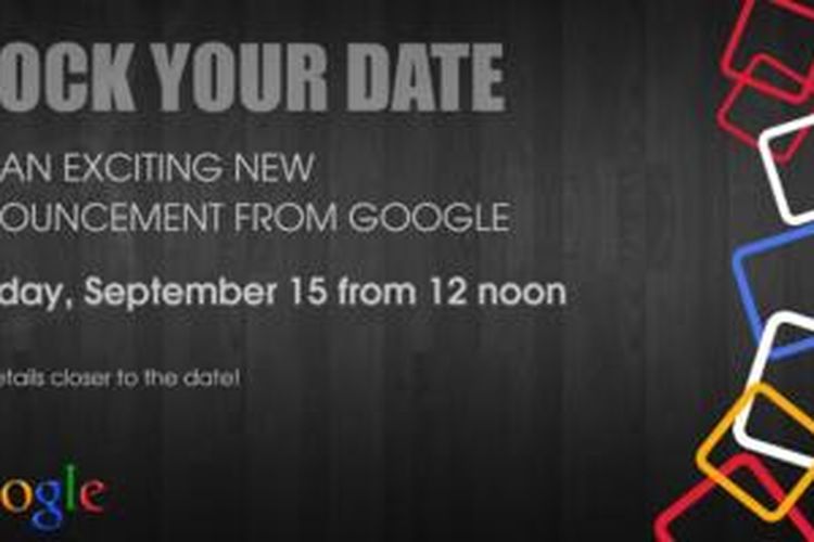 Undangan untuk acara Google di India tanggal 15 September mendatang