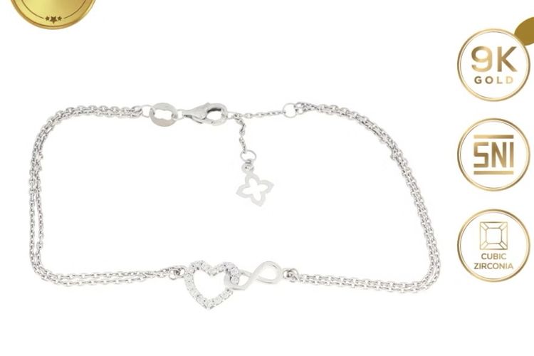 Gelang emas Double Layer Love Infinity dari The Palace.