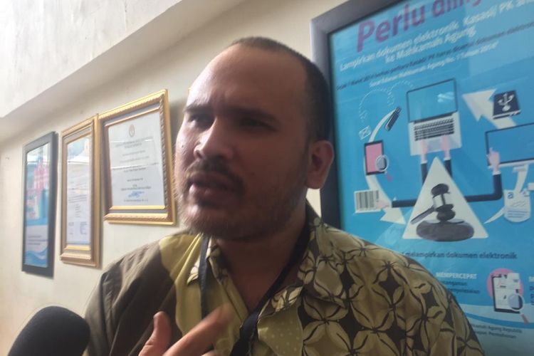 Arya Satria Claproth aaat ditemui di Pengadilan Negeri Jakarta Selatan, Selasa (3/12/2019). 
