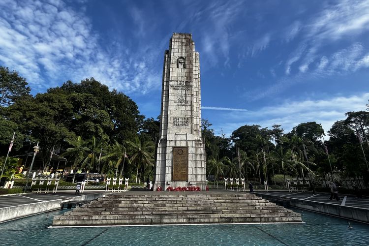 Tugu Negara, tugu yang dibangun sebagai simbol penghormatan kepada pahlawan Malaysia yang gugurnya saat perperangan, di Perdana Botanical Garden, Kuala Lumpur, Malaysia, Kamis (19/12/2024).