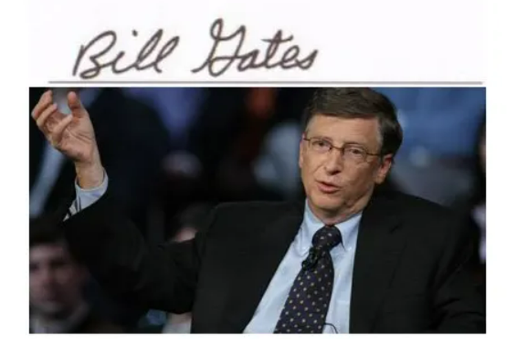 Tanda tangan Bill Gates.