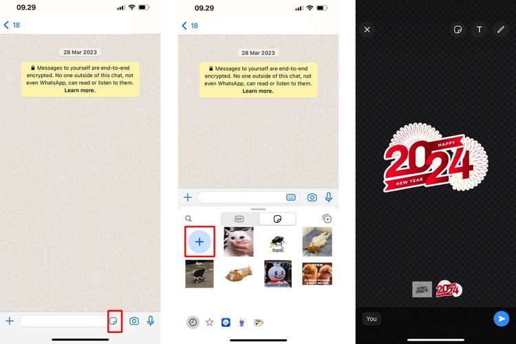 Ilustrasi cara buat stiker di iPhone 