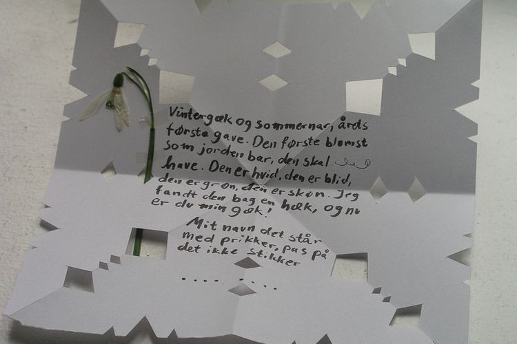 Gækkebrev, surat cinta yang biasa dikirim saat Valentine di Denmark.