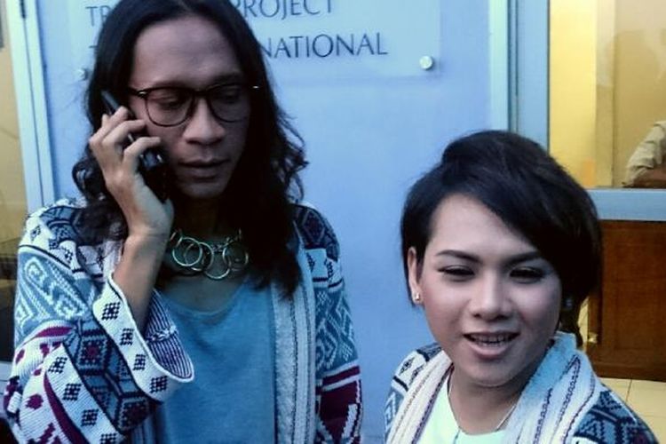 Aming Supriatna Sugandhi dan Evelyn Nada Anjani diabadikan ketika dijumpai dalam sebuah kegiatan di kawasan Tendean, Jakarta Selatan, Kamis (19/1/2017).