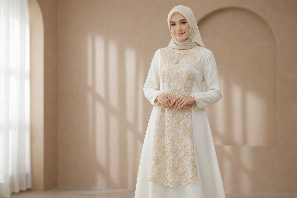 Gamis Bini Orang Clean Cut Tanpa Jahitan Ramai