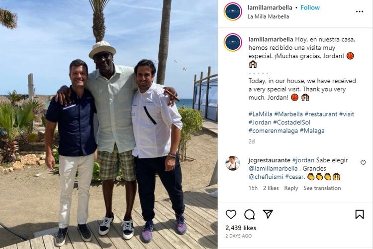 Michael Jordan liburan di Malaga, Spanyol