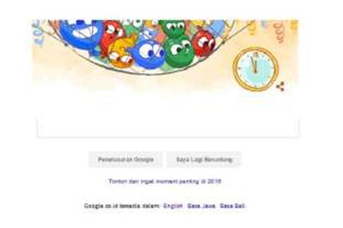 Malam Tahun Baru, Ada Gerombolan Balon di Mesin Pencari Google