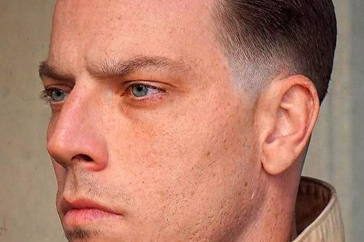 Swept back military cut