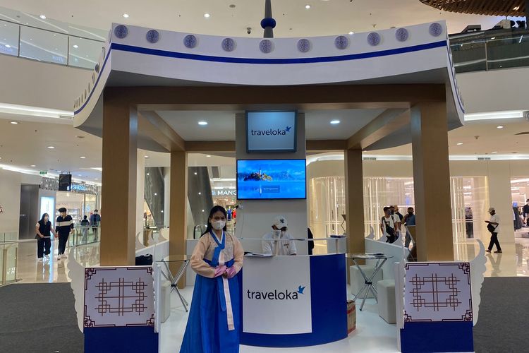 Korea Hybrid Travel Fair yang digelar 20-23 Oktober 2022 secara online di Traveloka dan offline dalam bentuk instalasi di Main Atrium Mal Senayan City, Jakarta Pusat. 