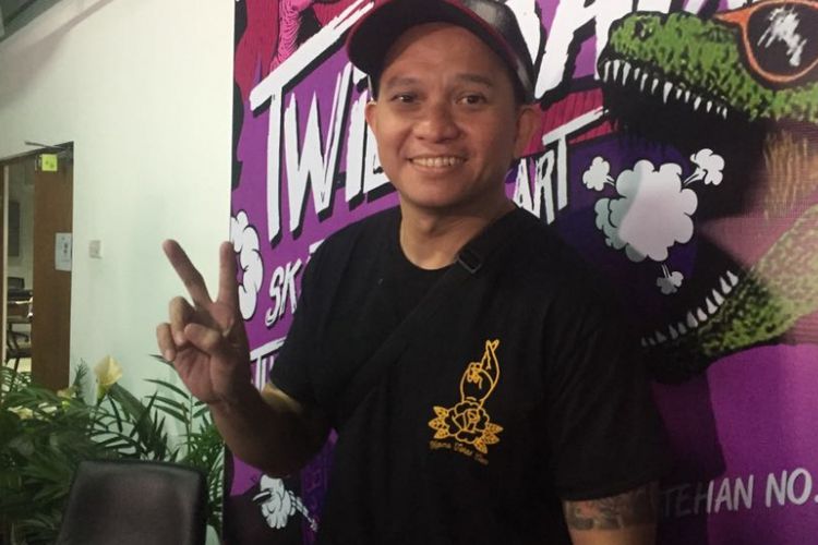DJ Riri menghadiri jumpa pers acara Twilosaurus di Nation Pictures, Wolter Monginsidi, Jakarta Selatan, Rabu (4/7/2018).