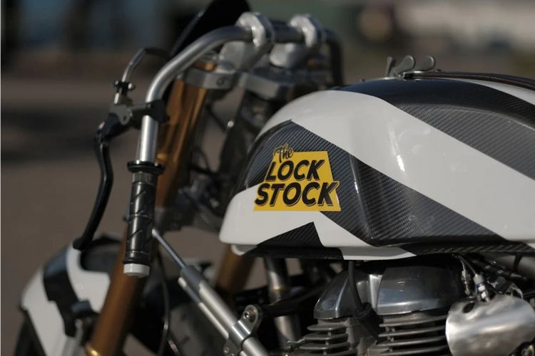 Lock Stock, motor modifikasi Royal Enfield bergaya dragrace berbasis Continental GT 650 Twin