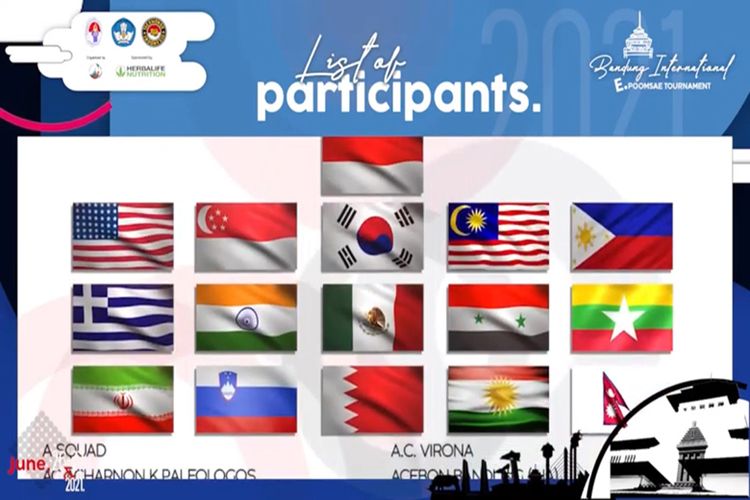 Kejuaraan Bandung International E-Poomsae Tournament 2021 diadakan secara online.