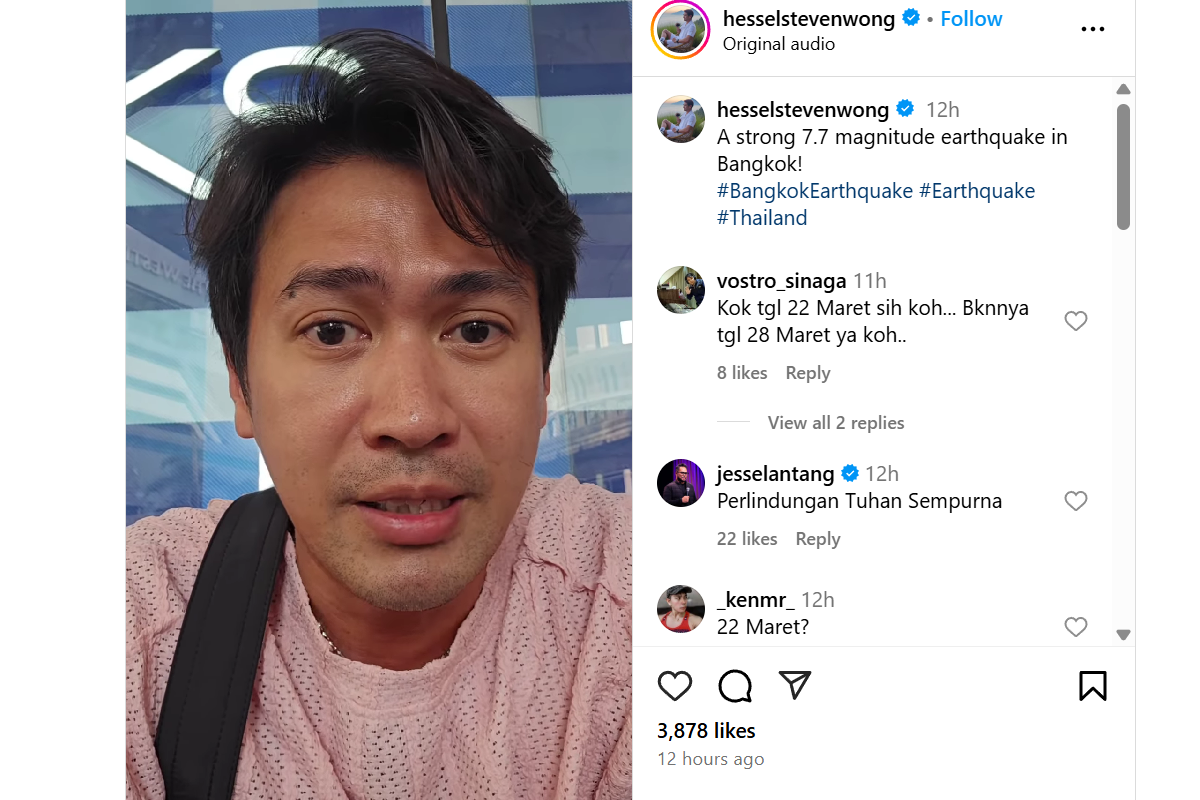 Hessel Steven rasakan gempa di Thailand