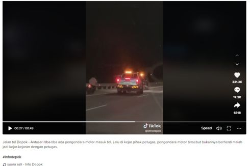 Viral, Video Polisi Kejar Pemotor di Tol Depok-Antasari, Ini Kronologinya