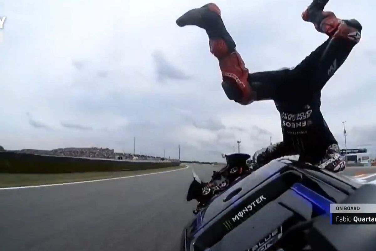 Quartararo kecelakaan di MotoGP Belanda