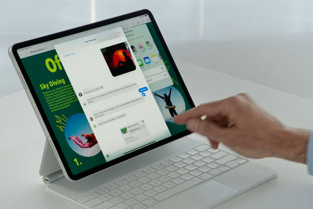 Tampilan iPadOS 16 yang dirilis dalam WWDC 2022