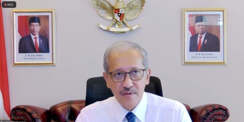 Deputi Gubernur BI Dody Budi Waluyo dalam diskusi virtual, Kamis (7/7/2022). Bank Indonesia (BI) menyebut telah terjadi multi krisis global.