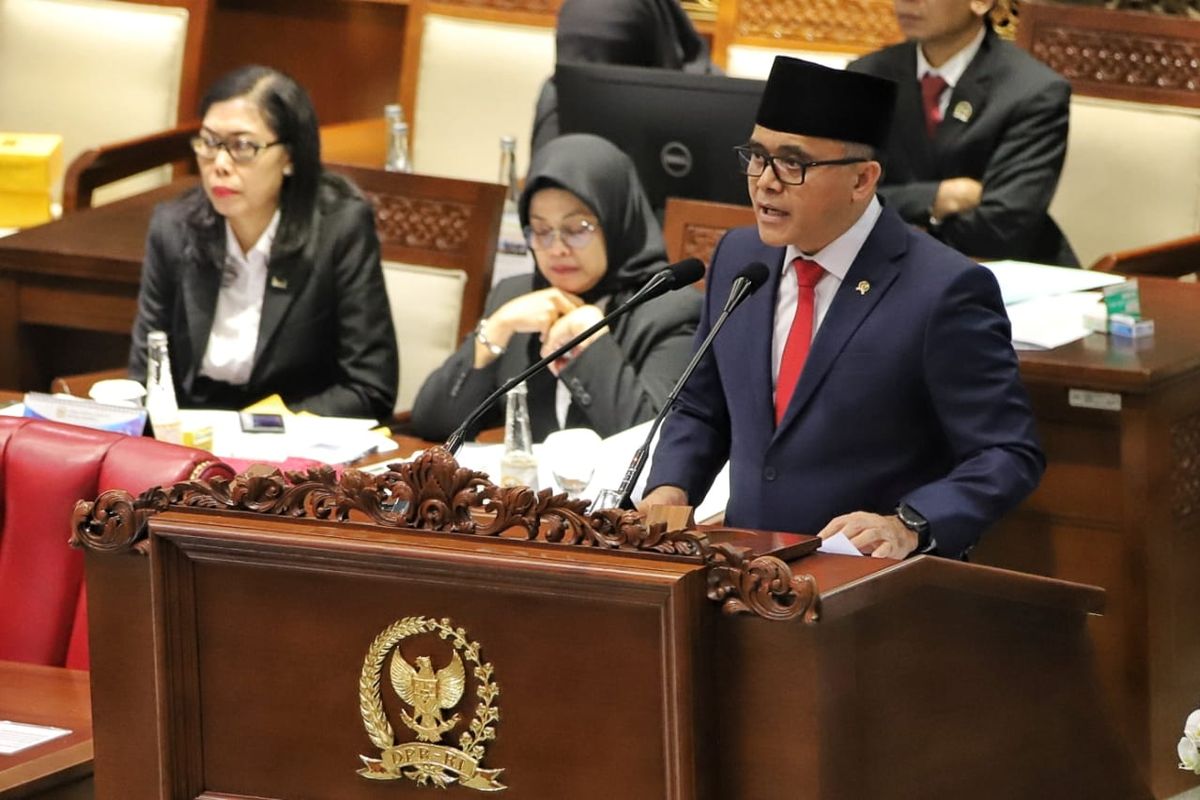 Menpan-RB Abdullah Azwar Anas dalam Sidang Paripurna DPR, Selasa (3/10/2023).