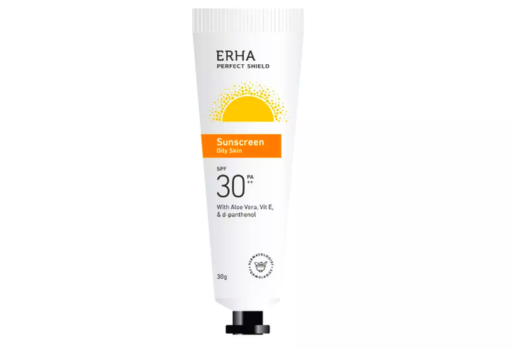 Erha Perfect Shield Sunscreen Oily Skin SPF 30, rekomendasi sunscreen kulit berminyak