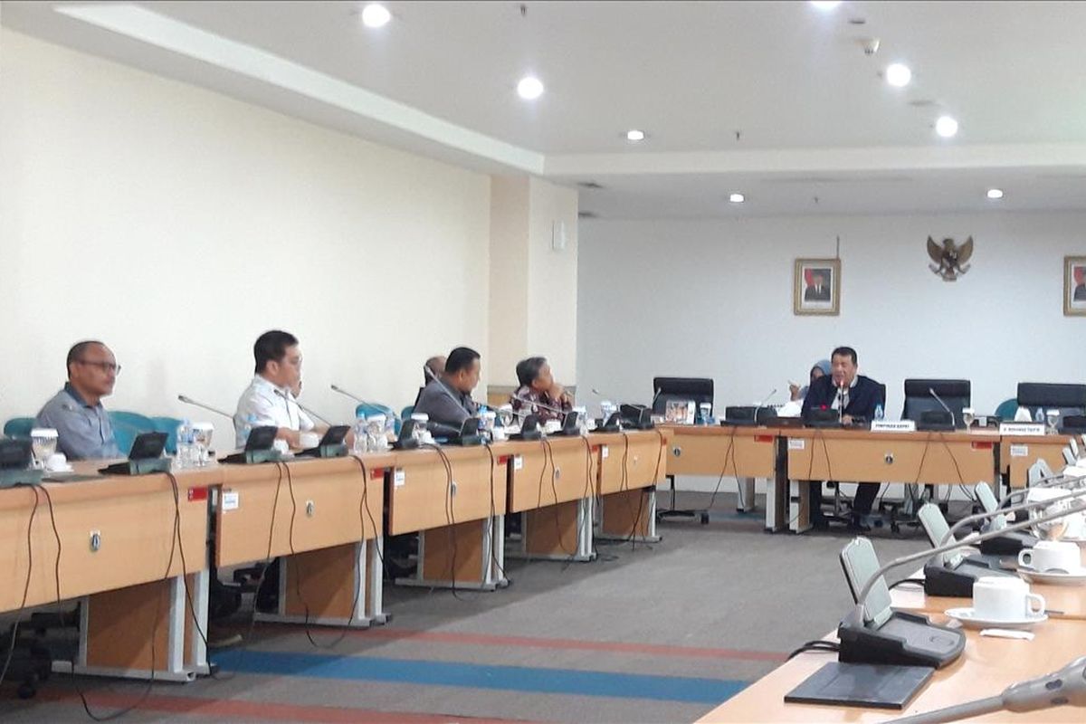 Suasana rapat finalisasi draft tata tertib pemilihan wagub DKI Jakarta di Gedung DPRD, Selasa (9/7/2019)