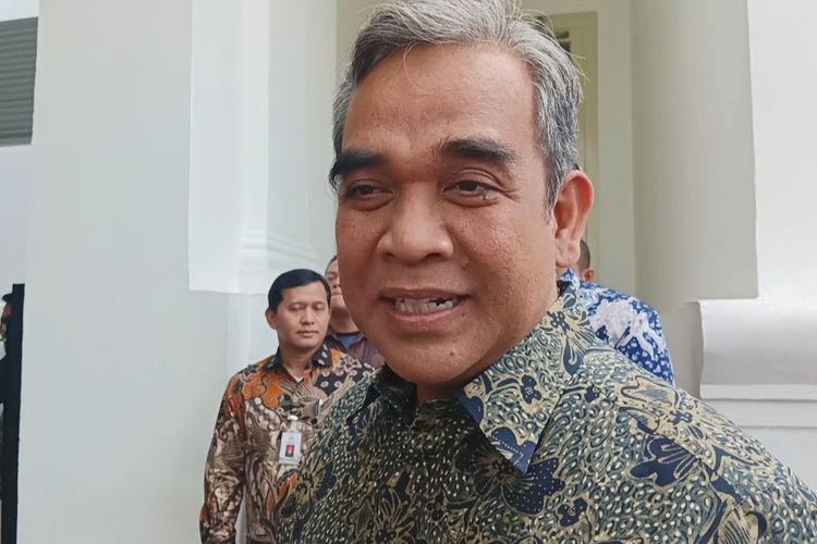Sekretaris Jenderal Partai Gerindra Ahmad Muzani di Kompleks Istana Kepresidenan, Jakarta, Rabu (9/8/2023).