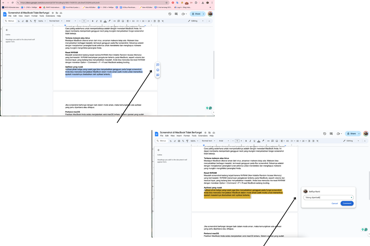 Cara buat anotasi di Google Docs